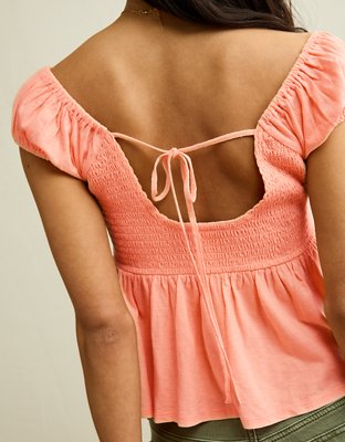 AE Sunchaser Babydoll Ruffle Tee