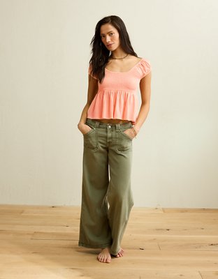 AE Sunchaser Babydoll Ruffle Tee