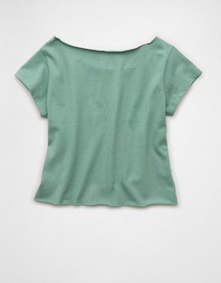 T-shirt à images épaules dénudées AE