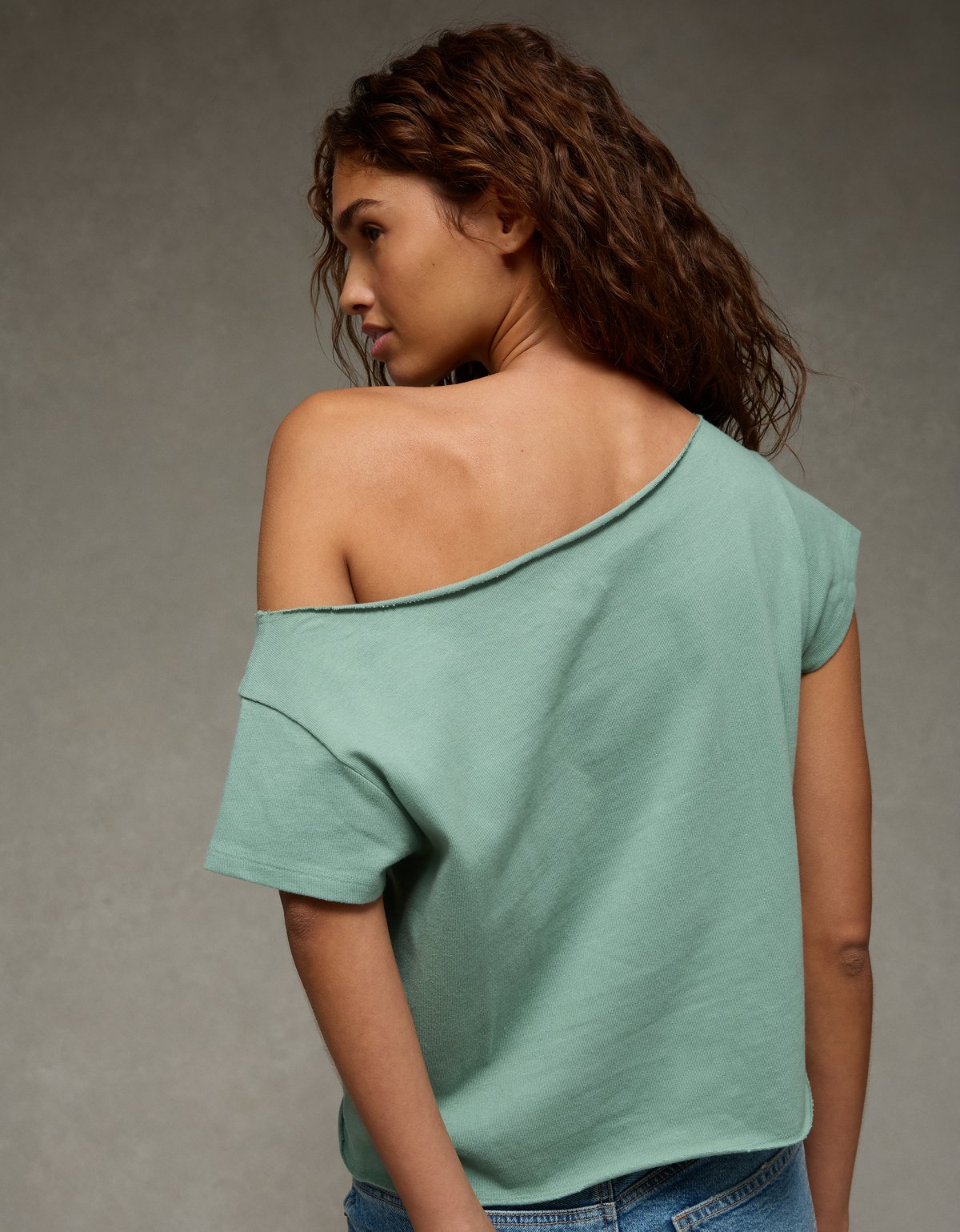AE Off-the-Shoulder Graphic T-Shirt - image 2