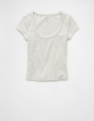 AE Scoop Neck Hey Baby Tee