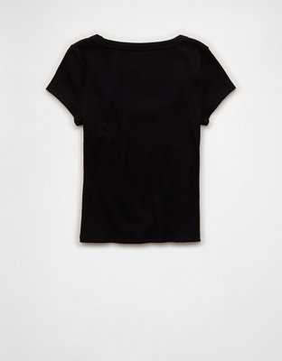 AE Scoop Neck Hey Baby Tee
