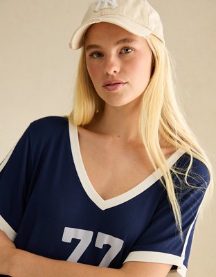 AE Soft & Sexy Ribbed V-Neck T-Shirt | American Eagle