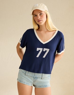 AE Soft & Sexy Ribbed V-Neck T-Shirt