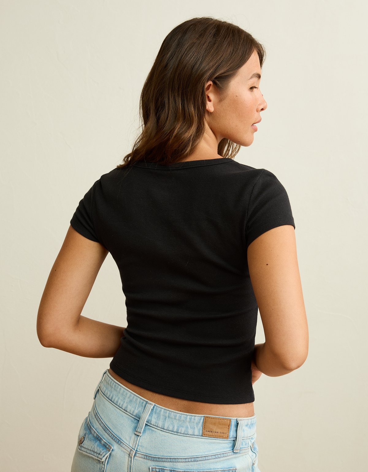 AE V-Neck Hey Baby Tee - image 2