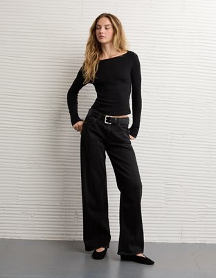 AE Long Sleeve Boatneck Baby Tee