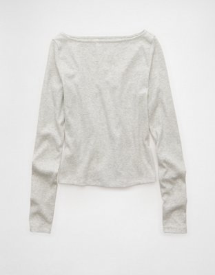 AE Long Sleeve Boatneck Baby Tee