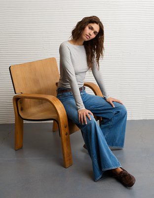 AE Long Sleeve Boatneck Baby Tee