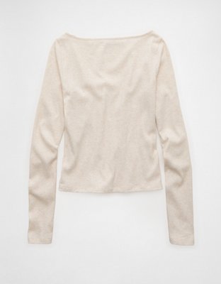 AE Long Sleeve Boatneck Baby Tee