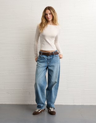 AE Long Sleeve Boatneck Baby Tee