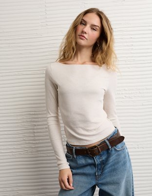 AE Long Sleeve Boatneck Baby Tee