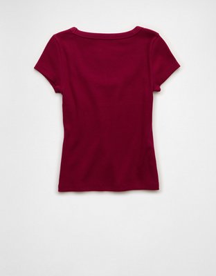 AE Scoop Neck Hey Baby Tee