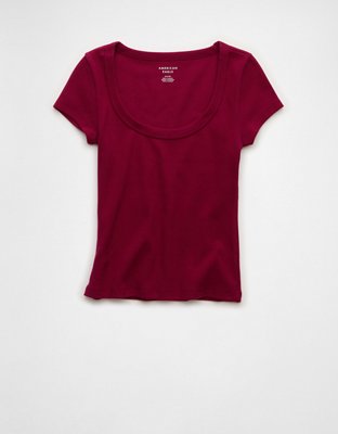 AE Scoop Neck Hey Baby Tee