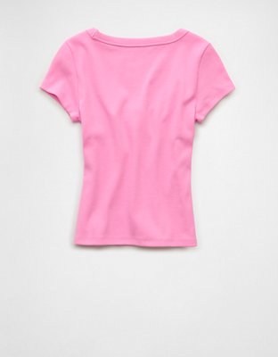 AE Scoop Neck Hey Baby Tee