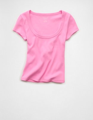 AE Scoop Neck Hey Baby Tee