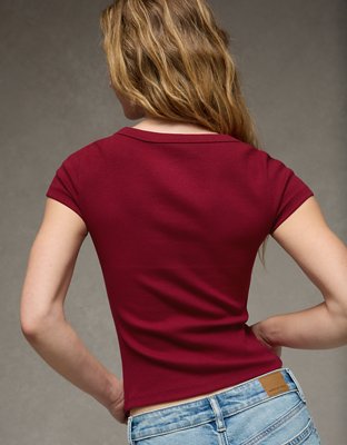 AE Scoop Neck Hey Baby Tee