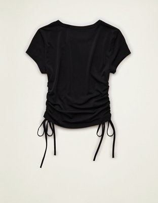 AE Short-Sleeve Side-Cinch T-Shirt | American Eagle