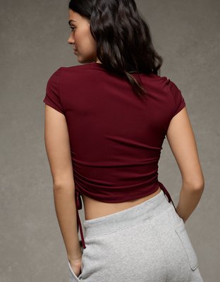 AE Short-Sleeve Side-Cinch T-Shirt | American Eagle