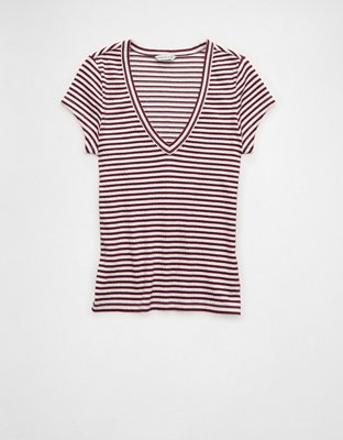 AE V-Neck Textured T-Shirt