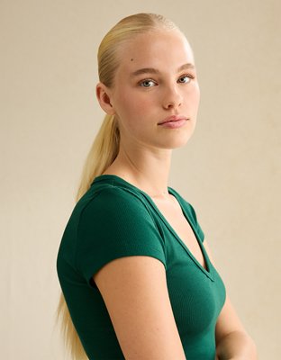 AE V-Neck Hey Baby Tee