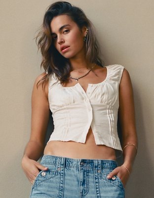 AE Sunchaser Button-Up T-Shirt | American Eagle