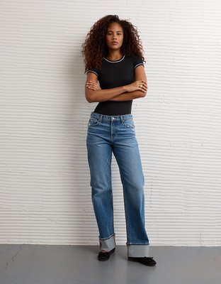 AE Tipped Crew Neck Bodysuit