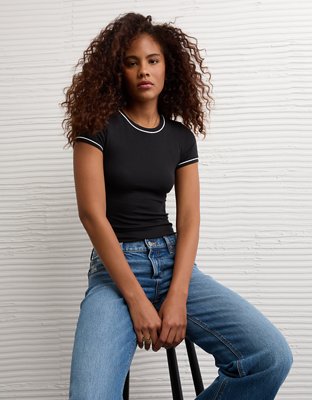 AE Tipped Crew Neck Bodysuit