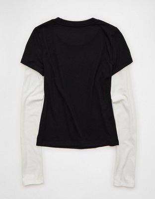 AE Double-Layered Long-Sleeve T-Shirt | American Eagle