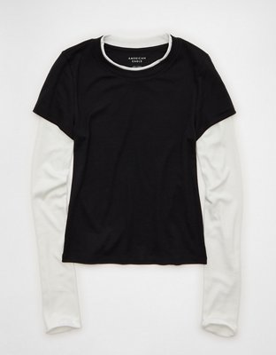 AE Double-Layered Long-Sleeve T-Shirt | American Eagle