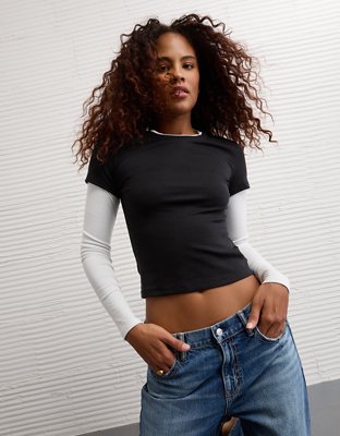 AE Double-Layered Long-Sleeve T-Shirt