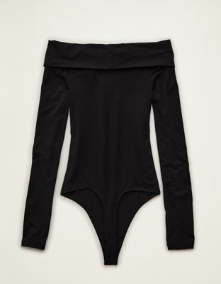 AE Foldover Off-The-Shoulder Bodysuit