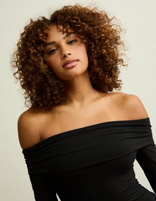 AE Foldover Off-The-Shoulder Bodysuit