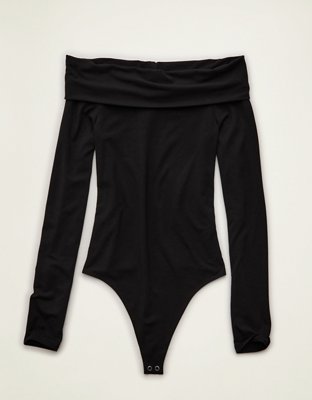 AE Foldover Off-The-Shoulder Bodysuit