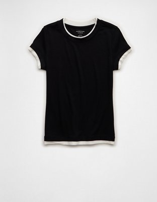トップス Double Layered Half-sleeve Shirt AE Double-Layered Short-Sleeve T-Shirt | American Eagle