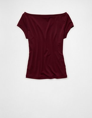 AE Short-Sleeve Boatneck T-Shirt | American Eagle