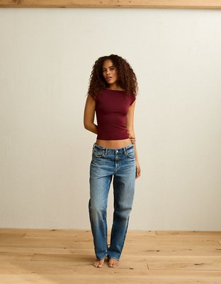 AE Short-Sleeve Boatneck T-Shirt | American Eagle