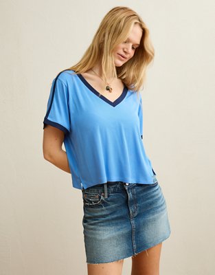 AE Soft & Sexy Ribbed V-Neck T-Shirt
