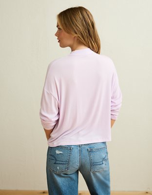AE Soft & Sexy Ribbed Long-Sleeve T-Shirt