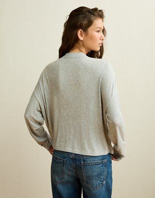 AE Soft & Sexy Ribbed Long-Sleeve T-Shirt
