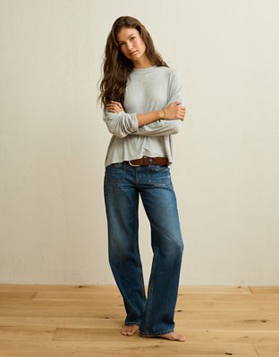 AE Soft & Sexy Ribbed Long-Sleeve T-Shirt