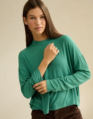 AE Soft & Sexy Ribbed Long-Sleeve T-Shirt