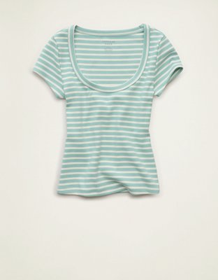 AE Scoop Neck Hey Baby Tee