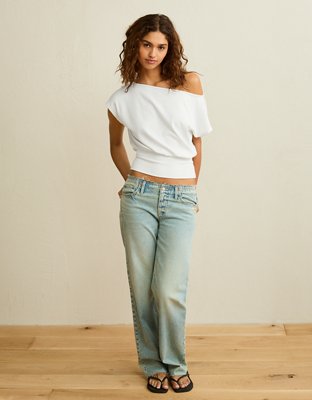 AE Off-the-Shoulder Dolman Tee | American Eagle