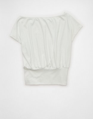 AE Off-the-Shoulder Cinched Sweater Tee