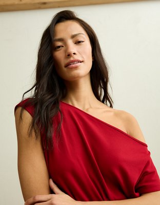 AE Off-the-Shoulder Cinched Sweater Tee