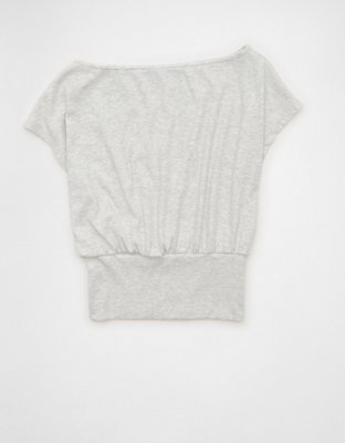 AE Off-the-Shoulder Cinched Sweater Tee
