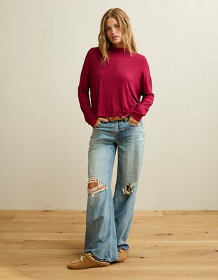 AE Soft & Sexy Ribbed Long-Sleeve T-Shirt