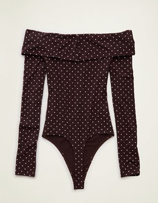 AE Foldover Off-The-Shoulder Bodysuit