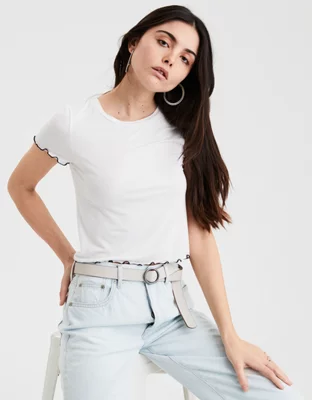 AE Soft & Sexy Lettuce Hem TShirt