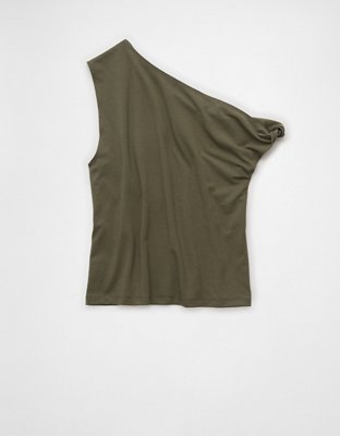 AE Asymmetrical Twist Shoulder Tank Top